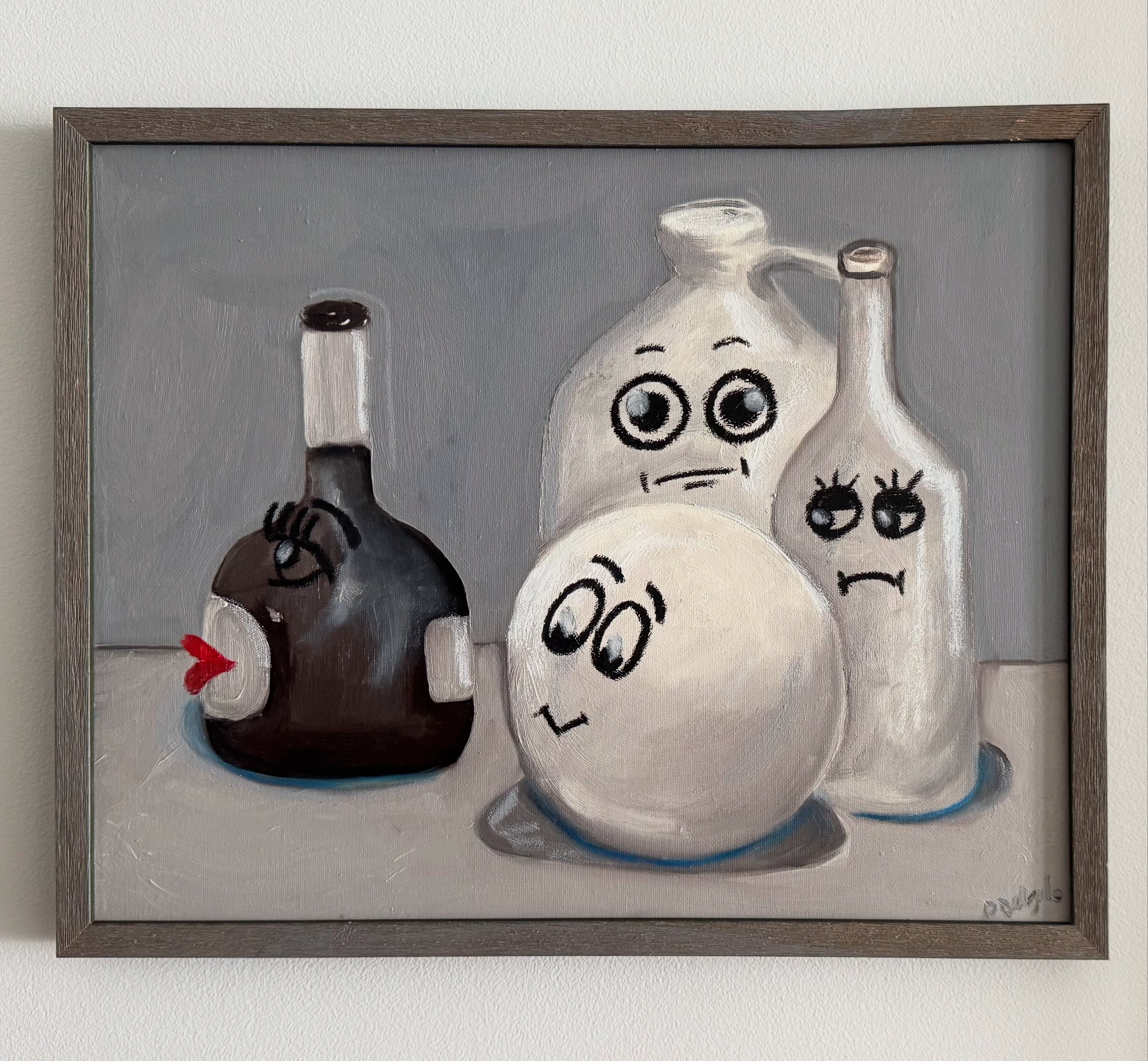 "Stillish Life (Grey)" ORIGINAL oil on canvas