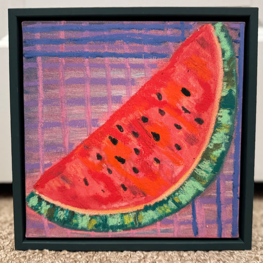 Sandilla (Watermelon) 8x8 Canvas Remarque (Framed)