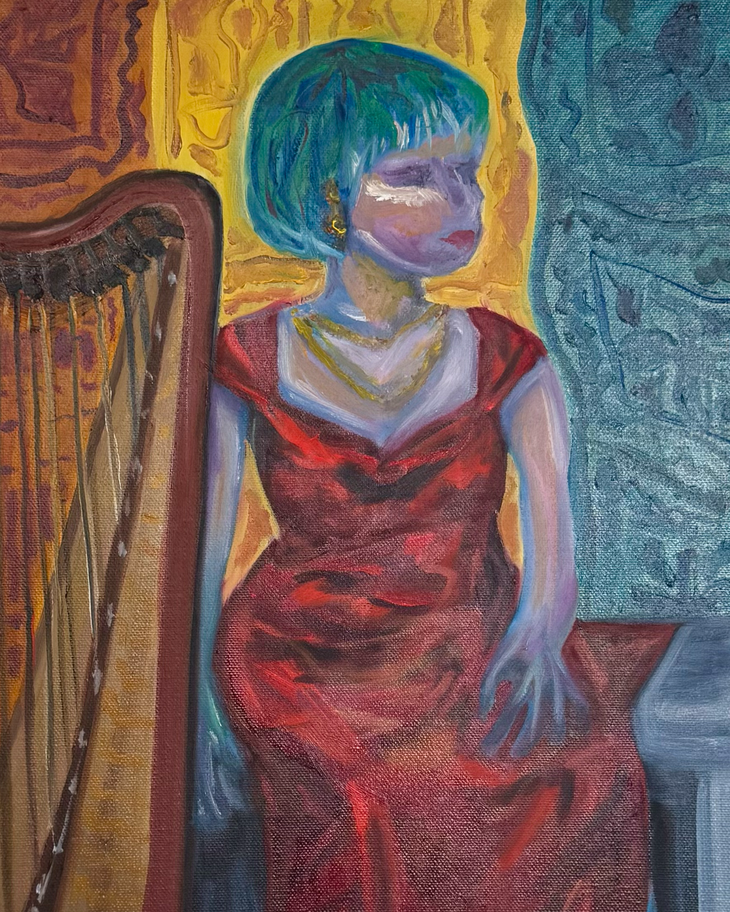 Diana & Her Harp 8x10 Print