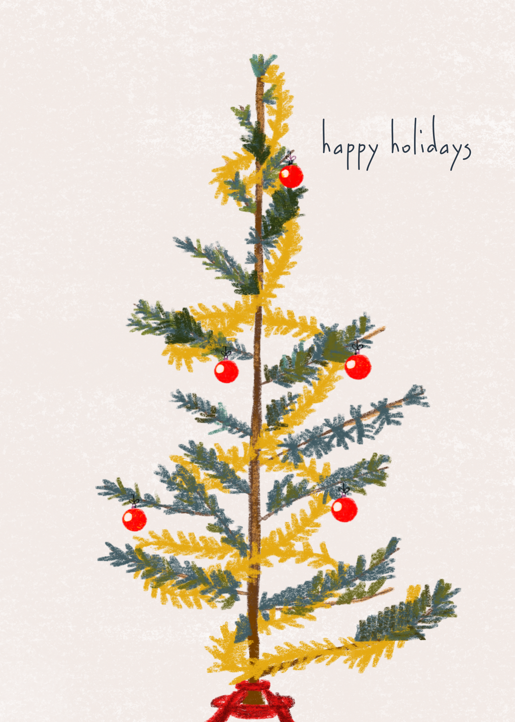 Tinsel Tree Holiday Card