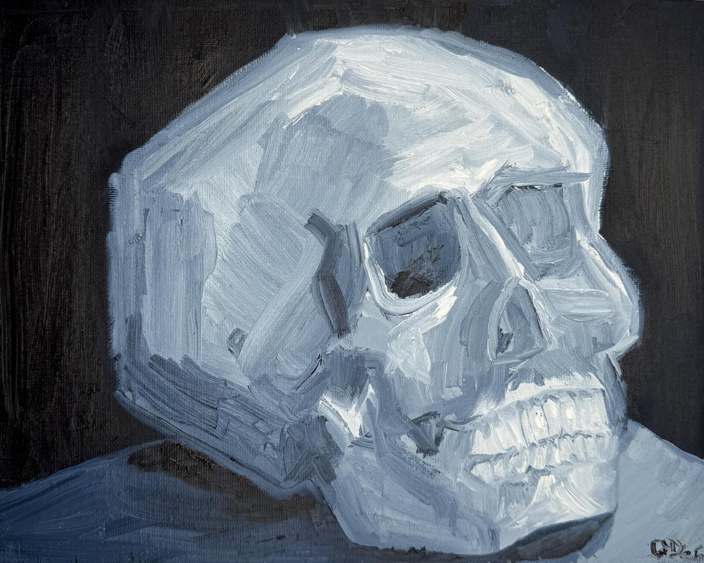 Skull Value Study Original Painting