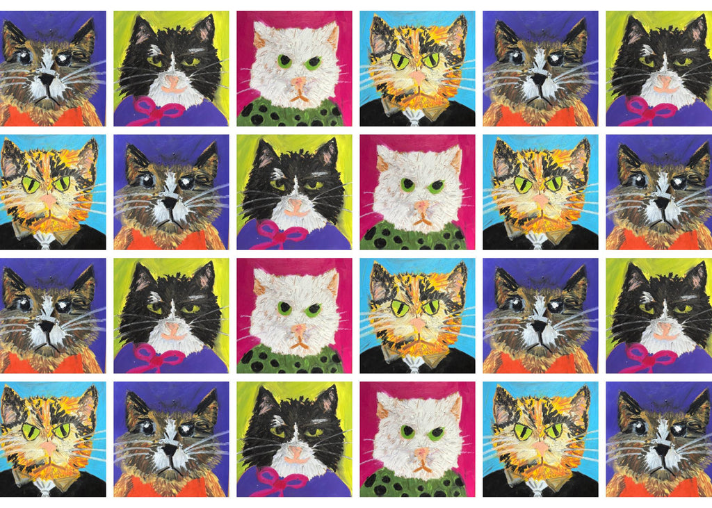 Emotional Cats Note Card Set
